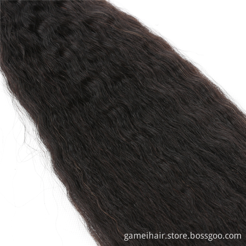 GMWIG Wholesale Hair Extensions 100% Raw Virgin Brazilian Bone Straight Double Drawn Human Hair Bundles Bone Kinky Straight Hair